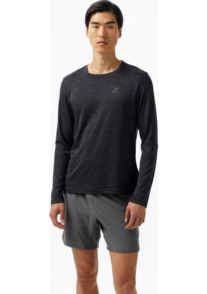 Telly Ls Erkek Siyah Antrenman T-SHIRT.900