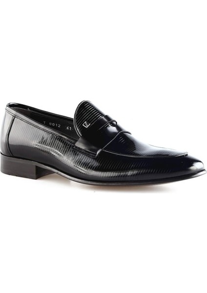 8012 Siyah Rugan Erkek Günlük Klasik Deri Ayakkabı