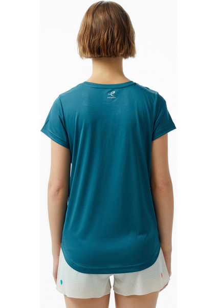 Cecilia Iv Ss Kadın Mavi Antrenman T-SHIRT.628