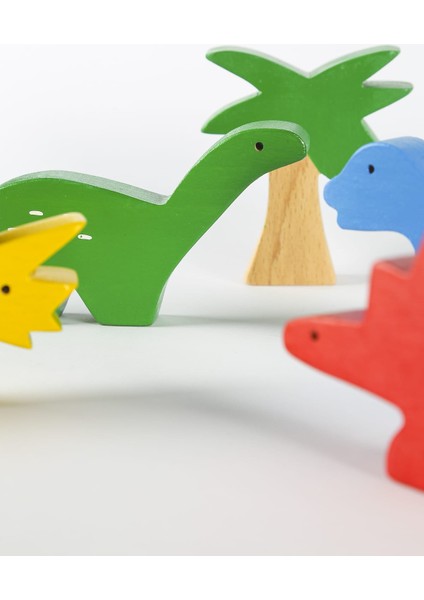 Ahşap Oyuncak Dinozor Seti – Montessori Uyumlu Doğal Ahşap Eğitici Oyuncak