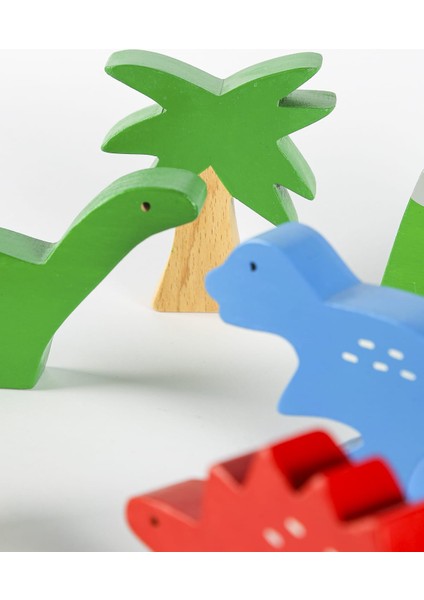 Ahşap Oyuncak Dinozor Seti – Montessori Uyumlu Doğal Ahşap Eğitici Oyuncak
