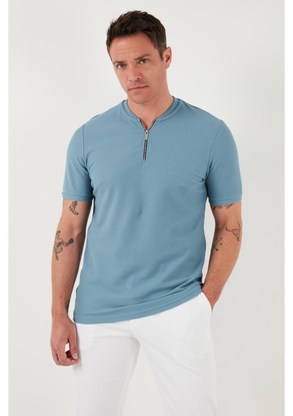 Pamuklu Regular Fit Yarım Fermuarlı Kolej Yaka 3'lü Paket T Shirt Erkek T Shirt 5902653S3 fiyatları