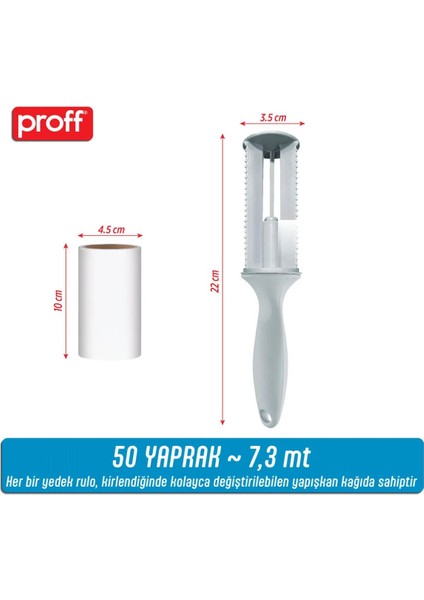 Tüy Toplayıcı 10’li Yedek Rulo Aparat (10X50 = 500 Yaprak)