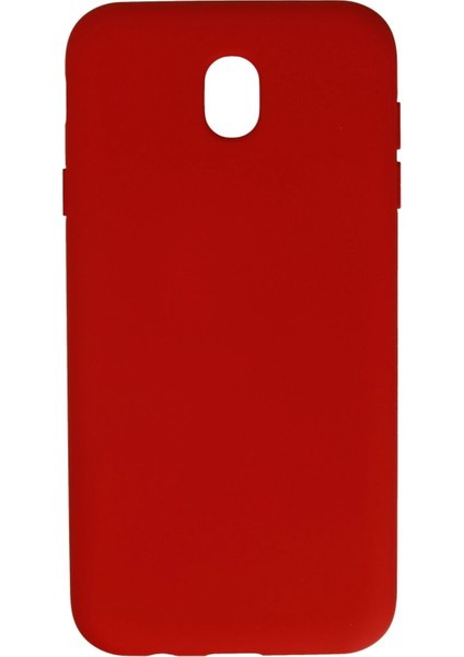 Samsung Galaxy J7 Pro / J730 Kılıf Nano Içi Kadife Silikon - Kırmızı Bstmy