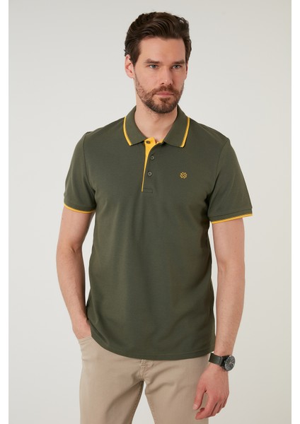 Pamuklu Slim Fit Şerit Detaylı Düğmeli Polo Yaka 5'li Paket T Shirt Erkek T Shirt 5902118S5 indirimleri