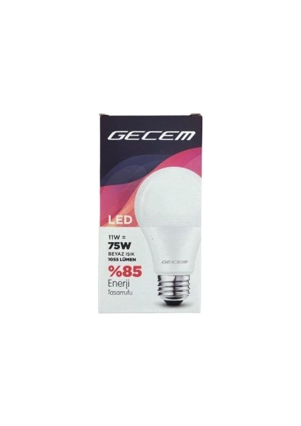 7 Adet Gecem 11W LED Ampul E27 Duy 6500K - Beyaz Işık fiyatları