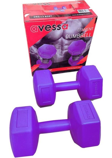 3 kg Plastik Dambıl Set DB-4141-3