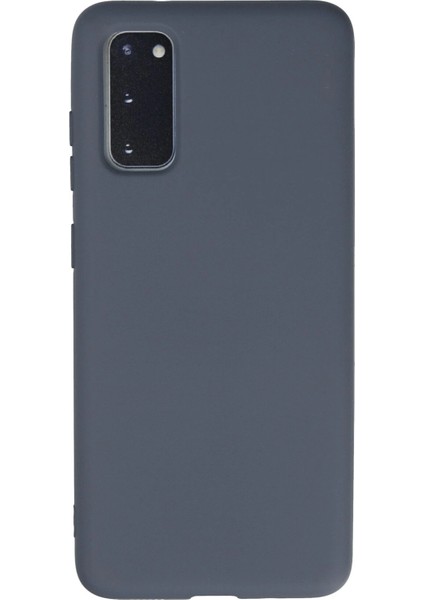 Samsung Galaxy S20 Kılıf Nano Içi Kadife Silikon - Gri Bstmy