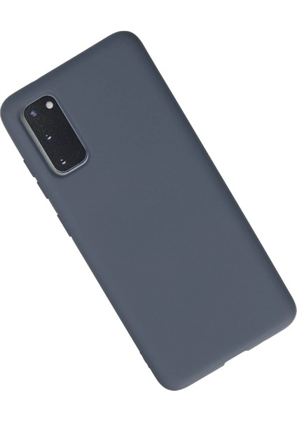 Samsung Galaxy S20 Kılıf Nano Içi Kadife Silikon - Gri Bstmy