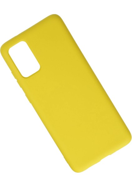 Samsung Galaxy S20 Plus Kılıf Nano Içi Kadife Silikon - Sarı Bstmy