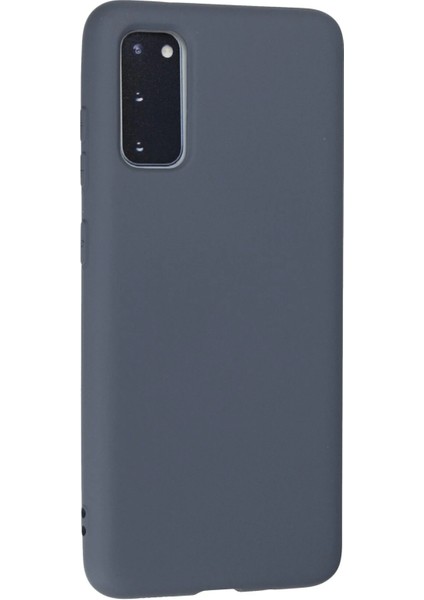 Samsung Galaxy S20 Kılıf Nano Içi Kadife Silikon - Gri Bstmy