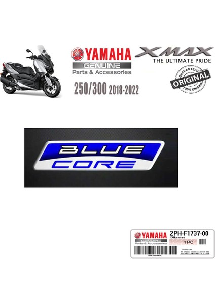 Xmax Techmax Orijinal Yamaha Bluecore Logo Amblem 1 Adet