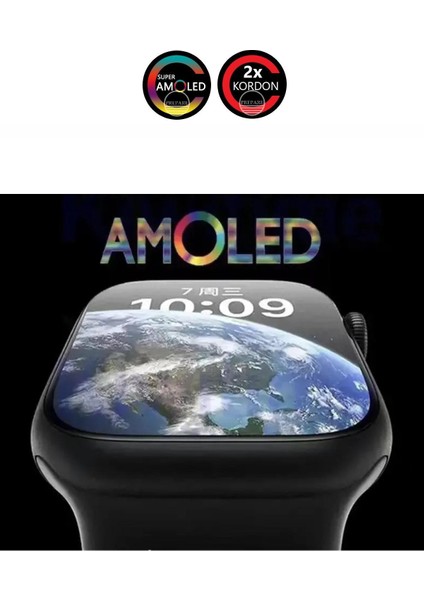 Watch 9 Plus 45MM Super Amoled Ekran Gpt Aı Kordon Kilitli Oyun + Asistan Akıllı Saat