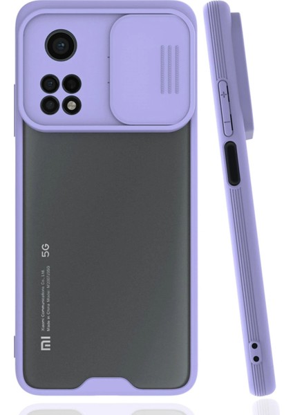 Xiaomi Mi 10T Pro Kılıf Platin Kamera Koruma Silikon - Lila Bstmy