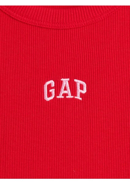 Kız Çocuk Kırmızı Gap Logo Askılı Elbise fiyatları
