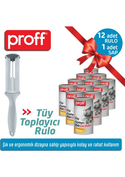 Tüy Toplayıcı 12 Li Yedek Rulo Aparat (12X50 = 600 Yaprak)
