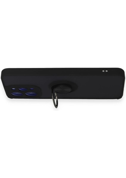 Xiaomi Redmi 12 Kılıf Montreal Yüzüklü Silikon Kapak - Sarı Bstmy