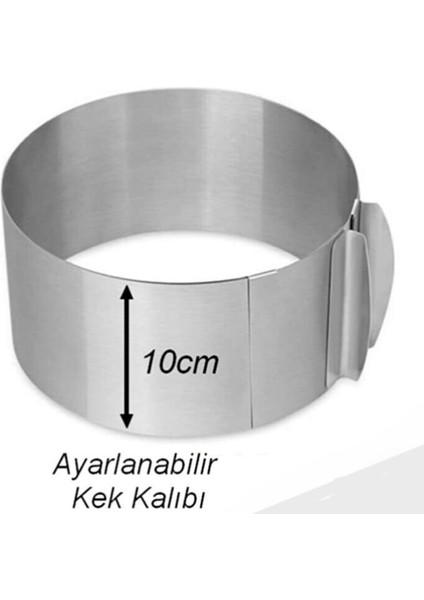 Ayarlanabilir Kek Kalıbı Yuvarlak 10H*15-30 cm