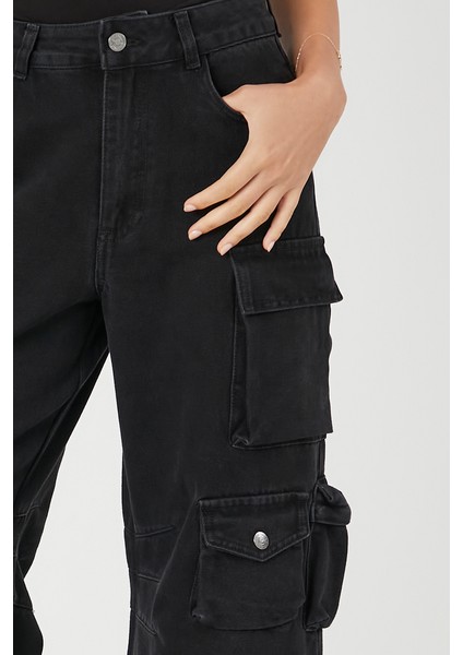 F21 High-Rise Kargo Jean Pantolon