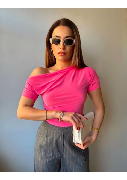 Neon Pembe Bluz
