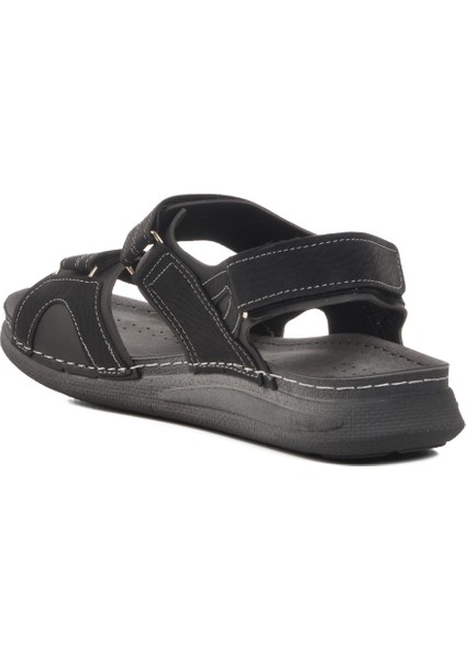 Siyah Anatomik Cırtlı Erkek Spor Sandalet 86.002 M