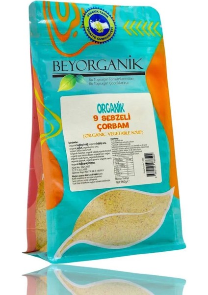 Organik 9 Sebzeli Çorbam 160gr (PESTİSİT VE AFLATOKSİN ANALİZLİ)