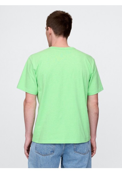 Erkek Neon Yeşil Original T-Shirt fırsatları