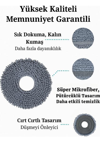 Roborock Q Revo Master Siyah Uyumlu Fırça Hepa Filtre Mop Seti-8 Parça