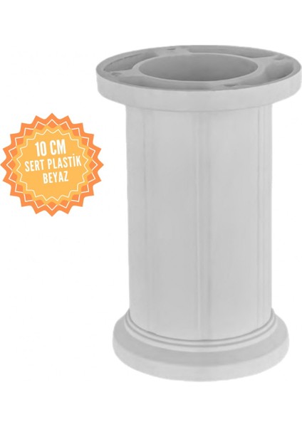 Jumbo Ayarlanabilir Beyaz 10 cm Plastik Mobilya Ayağı, Lüks Metal Mobilya Ayak, Koltuk, Dolap, Şifonyer Ayak