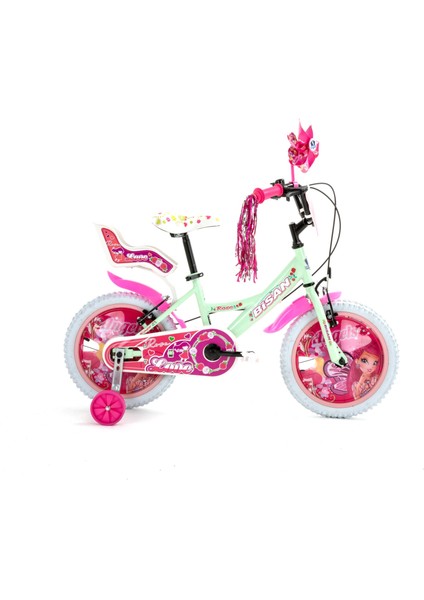 Rose Çocuk Bisikleti 26 cm V Fren 16 Jant 1 Vites Mint Yeşil Pembe