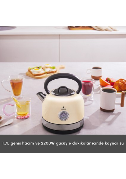 Retro 2202 Su Isıtıcısı Kettle Krem 2200W