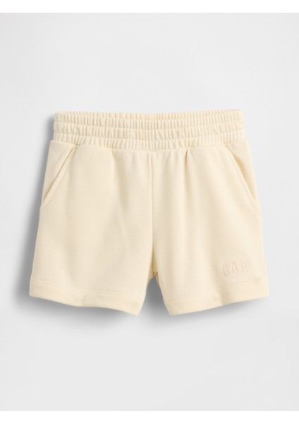 Kız Bebek Kırık Beyaz Gap Logo Fransız Havlu Kumaşı Pull-On Şort