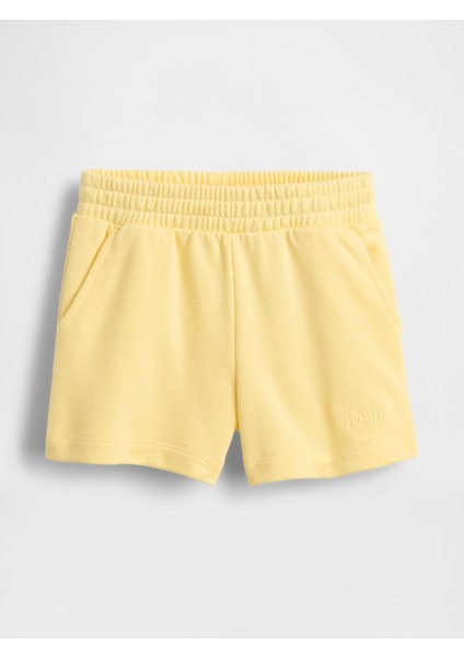 Kız Bebek Sarı Gap Logo Fransız Havlu Kumaşı Pull-On Şort