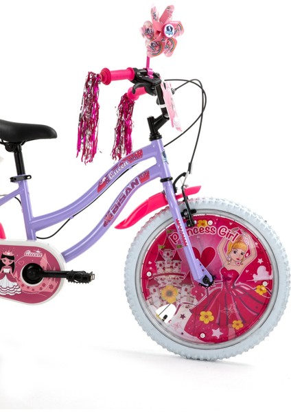 Bisan Queen Çocuk Bisikleti 30 cm V Fren 20 Jant 1 Vites Metalik Lila Pembe fırsatları