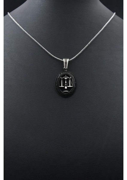 Terazi Figürlü Zirkon Taş Süslemeli 925 Ayar Gümüş Kolye Zincir 901802 fırsatları