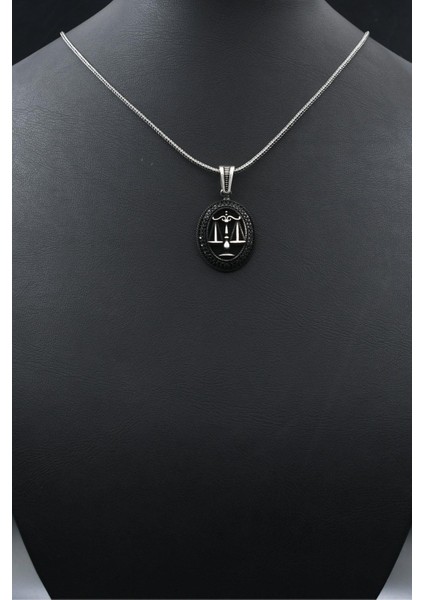 Terazi Figürlü Zirkon Taş Süslemeli 925 Ayar Gümüş Kolye Zincir 901802 indirimleri