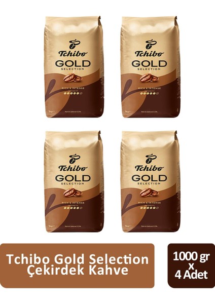 Gold Selection Çekirdek Kahve 1000 gr x 4 Adet
