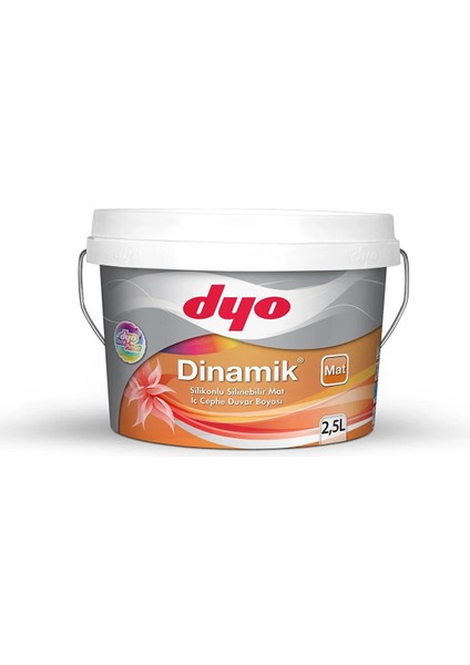2,5lt Dinamik Mat Silikonlu Silinebilir Iç Cephe Duvar Boyası (6591) Çisenti
