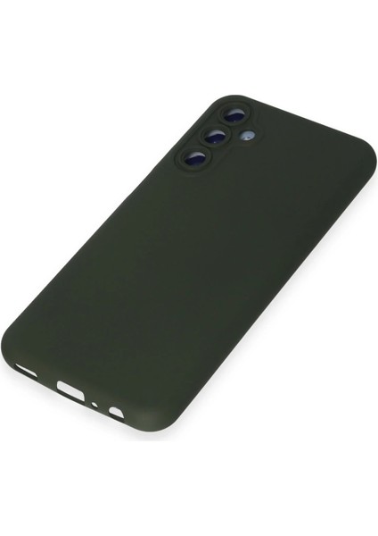 Samsung Galaxy M34 5g Kılıf Nano Içi Kadife Silikon - Koyu Yeşil Bstmy