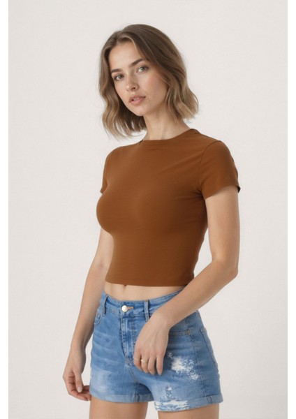 Bisiklet Yaka Kısa Kol T-Shirt fırsatları