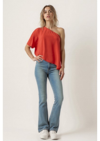 Tek Omuz Kayık Yaka Bluz fiyatları