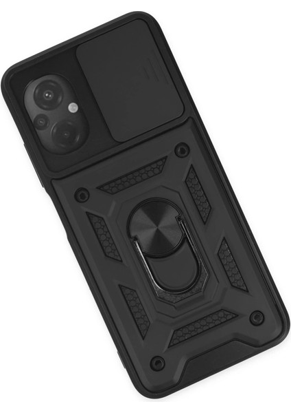 Xiaomi Poco M5 Kılıf Pars Lens Yüzüklü Silikon - Siyah Bstmy