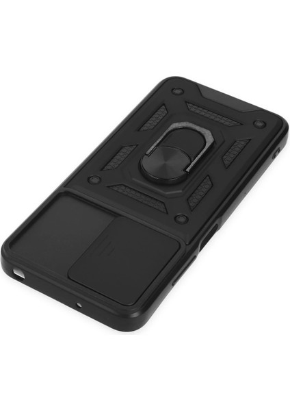 Xiaomi Poco M5 Kılıf Pars Lens Yüzüklü Silikon - Siyah Bstmy
