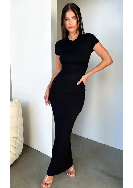 Hailey Kısa Kollu Maxi Elbise