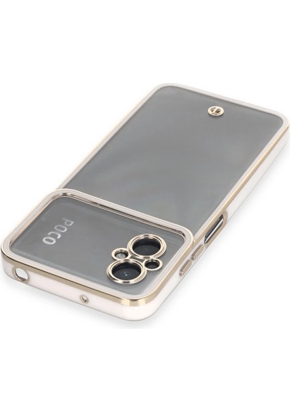 Xiaomi Poco M5 Kılıf Liva Lens Silikon - Beyaz Bstmy