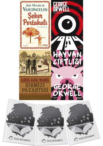 Şeker PORTAKALI-1984-KIRMIZI Pazartesi-Hayvan Çiftliği 4lü Set Jose Mauro De Vasconcelos George Orwell Gabriel Garcia Marquez + Hediyeli