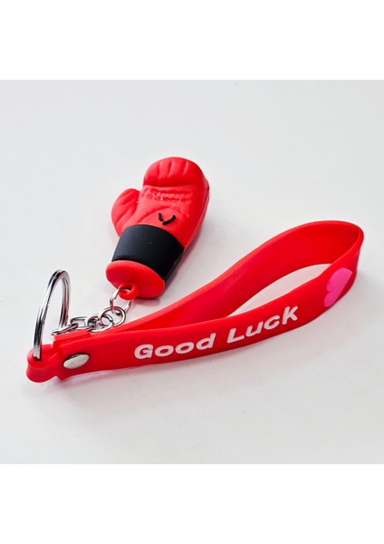 Anahtarlık Aksessuar 3D Silikon Anahtarlık Legion Box Eldiven Figür-Kırmızı fiyatları