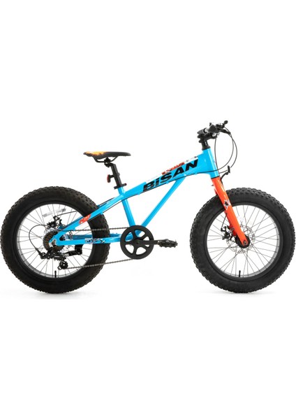 Limit 20 Çocuk Bisikleti 30,5 cm Disk Fren 20 Jant 7 Vites Mavi Turuncu