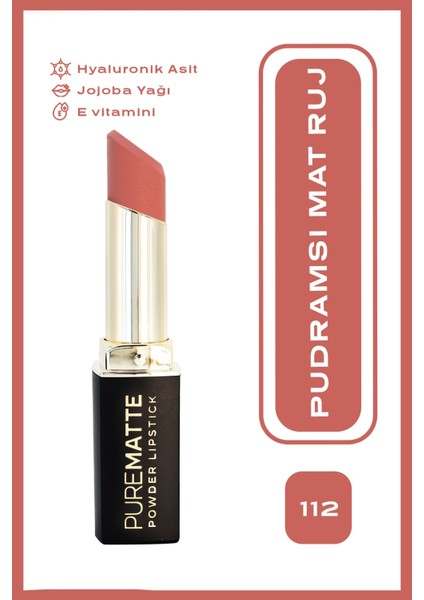 Pure Matte Powder Lipstick No: 112 - Pudralı Mat Ruj