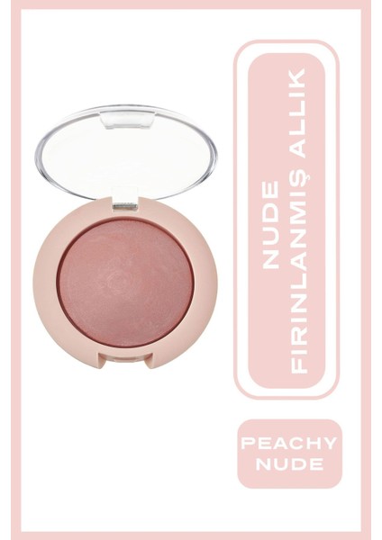 Nude Look Face Baked Blusher Peachy Nude - Ipeksi Allık - 8691190967208
